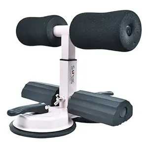 Sit Up Assistant Bar for Workout | Crunch Equipment for Abs | Situp Bar for Home Gym with Double Suction Cups | Adjustable Core & Leg Exercise Equipment, Pink