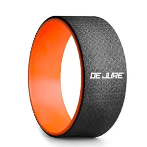 Fitness 13-Inch Yoga Wheel for Back Pain Relief, Stretching & Flexibility | Durable Dharma Yoga Prop with Soft Foam Padding for Backbends, Massage, and Exercise Orange & Black Pack of 1