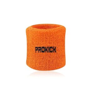 Cotton Wrist Band for Men & Women Suitable for Sports and Fitness Activities Stretchable Sweat Band for Badminton, Cricket, Tennis, Basketball, Running & Gym Workout (Orange - 1pc)