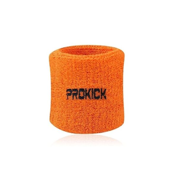 Cotton Wrist Band for Men & Women Suitable for Sports and Fitness Activities Stretchable Sweat Band for Badminton, Cricket, Tennis, Basketball, Running & Gym Workout (Orange - 1pc)