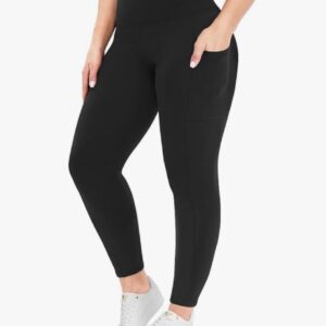 Tranding-Outfit Gym wear Leggings Workout Pants with Side Pockets/Stretchable Tights/Highwaist Sports Fitness Yoga Track Pants for Women & Girls Pack of One.