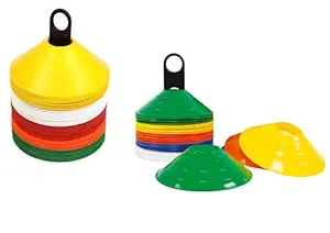 Sports Training Disc Cones, Multicolour Ground Markers, Set of 50-10 Options, Agility Training Equipment (Set of 10 pcs)