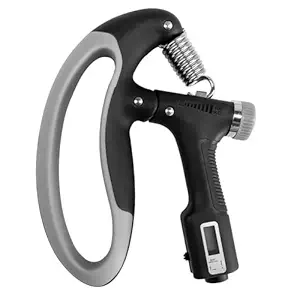 Adjustable Hand Grip Strengthener, Hand Gripper with Counter for Men & Women, Gym Workout Hand Exercise Equipment, Forearm Exercise, Finger Exercise Power Gripper, Black