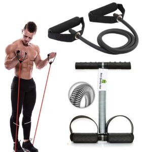 AKTIVEMUSLI Tummy Trimmer Toning Tube Resistance Band Rope Stretching Tubes for Men and Women Fitness Equipment, Abdominal Exercise for Home & Gym Use Black