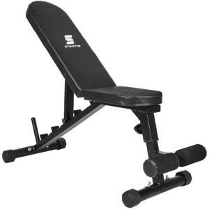 Amazon Brand - Symactive Heavy Duty 3 in 1 Adjustable Incline Multipurpose Gym Bench, Max Weight 350 KG