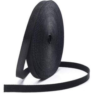 APAV Heavy-Duty 1.25-Inch Wide Nylon Webbing Strap - Versatile & Durable for Outdoor Gear, Sports Equipment, Pet Collars, Leashes, Bag Belts & DIY Projects (2 Meter (Black))