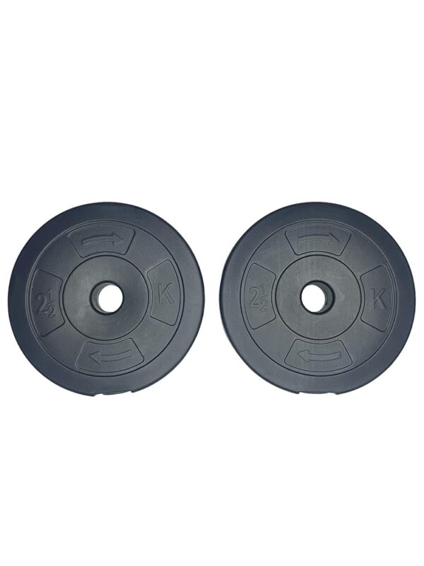 Artino P.V.C Weight Plates, Filled with Concrete, Standard Weights Plates, Set for Weight Lifting, Home Gym Fitness Workout (Online Series) (Adjustable Upto 25 mm Rod) ((2.5Kg X...