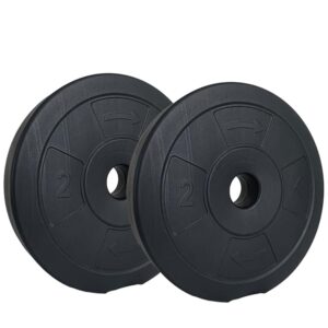 Artino P.V.C Weight Plates, Filled with Concrete, Standard Weights Plates, Set for Weight Lifting, Home Gym Fitness Workout (Online Series) (Adjustable Upto 25 mm Rod)