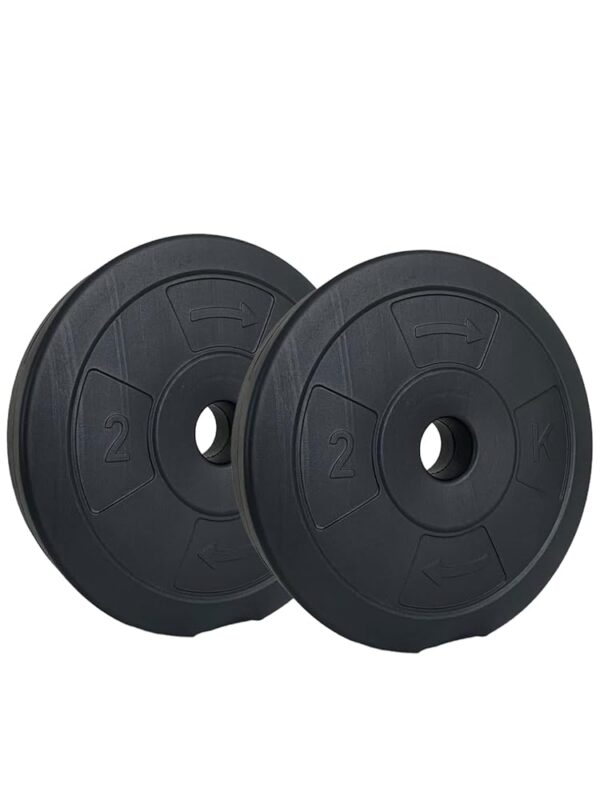 Artino P.V.C Weight Plates, Filled with Concrete, Standard Weights Plates, Set for Weight Lifting, Home Gym Fitness Workout (Online Series) (Adjustable Upto 25 mm Rod)