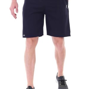 BLUE STAR SHARK Athletic Sports Shorts for Men with Zip Pockets and Elastic Waistband Quick Dry Lightweight Activewear.