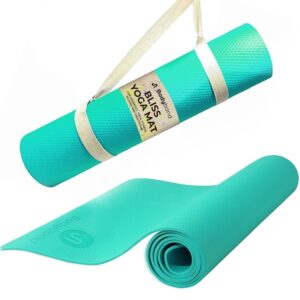 Bodyband Yoga Mat for Women and Men 4mm with Carry Strap EVA Material Extra Thick Exercise Mat for Workout Yoga Fitness Pilates and Meditation, Anti Tear Anti Slip For Home &...