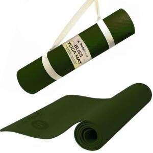 Bodyband Yoga Mat for Women and Men 4mm with Carry Strap EVA Material Extra Thick Exercise Mat for Workout Yoga Fitness Pilates and Meditation, Anti Tear Anti Slip For Home &...