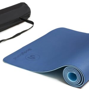Bodyband Yoga Mat for Women and Men with Cover Bag TPE Material Extra Thick Exercise Yoga Mat for Men for Workout Yoga Fitness Exercise Mat Anti Slip & Anti Skid Mat Gym Mat -...