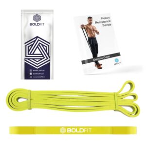 Boldfit Heavy Resistance Band for Exercise & Stretching, Pull Up Band Suitable in Home & Gym Workout, Power Bands for Men & Women. (Yellow 3-7kg Resistances)(Material: Natural...