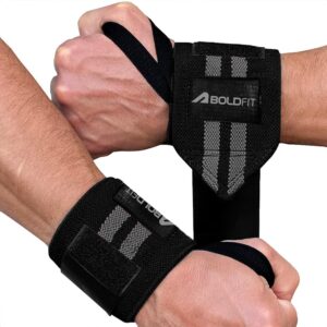 Boldfit Polyester Wrist Supporter for Gym Wrist Band for Men Gym & Women with Thumb Loop Straps Accessories for Men Hand Grip & Wrist Support Sports Straps for Gym,...