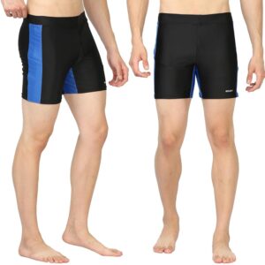 Boldfit Swimming Shorts for Men Black Swimming Costume for Men Swimming Trunk for Men, Boys Easy Adjustable Swim Suit for Men Breathable, Quick Drying Shorts for Swimming,...