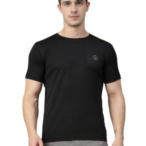 CHKOKKO Men's Quick Dry Solid Regular Fit Round Neck Active Gym Wear Sports T-Shirt