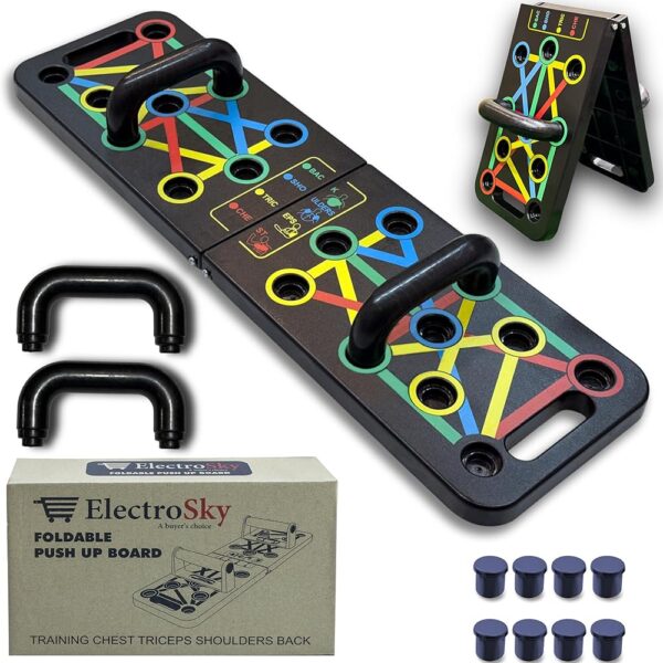 ElectroSky 15 In 1 Pushup Board: Premium Gym Equipment for Home Workout, Versatile Pushup Stand, Ideal Home Gym Equipment for Strength Training and Fitness, Durable and...
