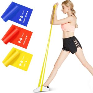 Fitlastics Natural Rubber Resistance Bands For Toning. Strength Training, Stretching, Physical Therapy, Pilates, Yoga Exercises Home Fitness Workouts For Men/Women (15Lbs - 6Ft...