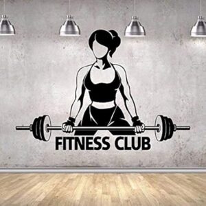 Gadgets Wrap Wall Stickers Home Art Decor Vinyl Wall Decal Fitness Club Strong Woman Weightlifting Gym Interior Decoration Stickers