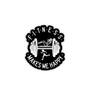 Gift Me Bazar GYM Fridge Magnet Refrigerator Stylish for Home & Kitchen Decoration Items Magnets | Gift for Gym Lover | Motivational Fridge Magnets (Fitness Make Me Happy)