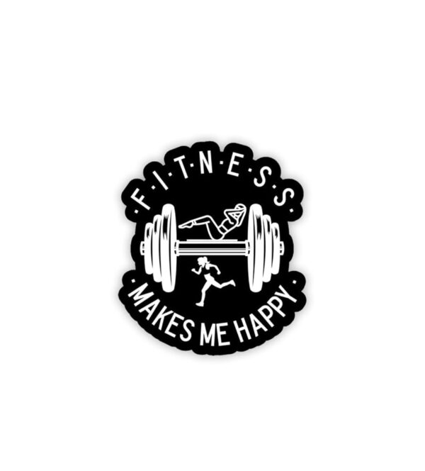 Gift Me Bazar GYM Fridge Magnet Refrigerator Stylish for Home & Kitchen Decoration Items Magnets | Gift for Gym Lover | Motivational Fridge Magnets (Fitness Make Me Happy)