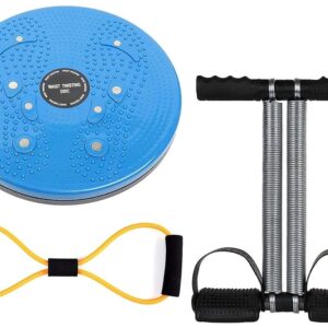 GJSHOP Tummy Trimmer | Twister | Toning Tube 3 in 1 Combo Burn Off Tummy Weight Loss Abs Exercise Fitness Equipment Home Gym for Men and Women