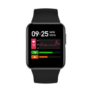GOQii Smart Vital Lite SpO2 1.4" HD, Smart Notification Waterproof Smart Watch for Android Phones, Blood Oxygen, Fitness, Sports & Sleep Tracking with 3 Months Personal Coaching...