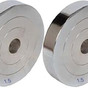 Gyming World® 1.5 Kg Steel Weight Plates (1.5x2) | Durable Dumbbell Plates with 28mm Diameter Hole | Perfect for Home and Gym Workouts