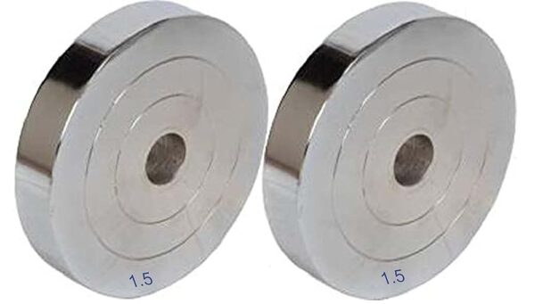 Gyming World® 1.5 Kg Steel Weight Plates (1.5x2) | Durable Dumbbell Plates with 28mm Diameter Hole | Perfect for Home and Gym Workouts