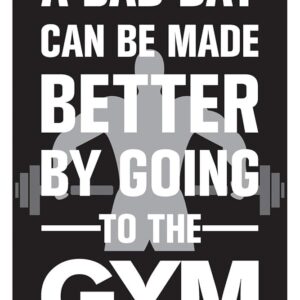 Inephos Gym Fitness Quotes Poster Art | Gym Motivation Posters (Size: 24 inch X 36 inch, Large, Laminated Vinyl Print)