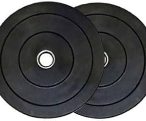 Kiraro Pair Of 4Kg x2Pcs Rubber Plates For Home/Commercial Gym Black Weight Plate (8 kg)