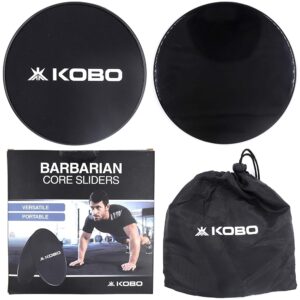 Kobo AC-96 Core Sliders Dual Sided Gliding Discs Use on Carpet or Hardwood Floors for Abdominal Exercise Fitness Equipment, Workout Legs, Arms Back, Abs at Home or Gym or...