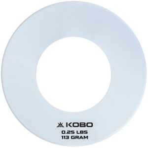 Kobo Fractional Olympic Weightlifting Plates 0.5 LBS x 2 (1 LBS/452 gm) Micro Gym Plates (Pair)
