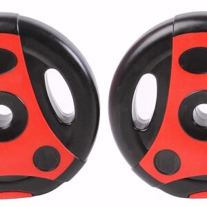 Kobo VP-1.5 Kg Pair Vinyl Plates with Grip Handles Weight for Home Gym (Imported), 1.5 Kg (Multi Colour)