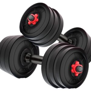 Kore DM-10KG-COMBO16 Home gym & Fitness Kit, 2.5 kg x 4 (PVC, Adjustable, Black)