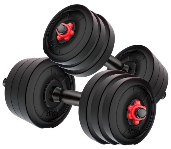 Kore DM-10KG-COMBO16 Home gym & Fitness Kit, 2.5 kg x 4 (PVC, Adjustable, Black)
