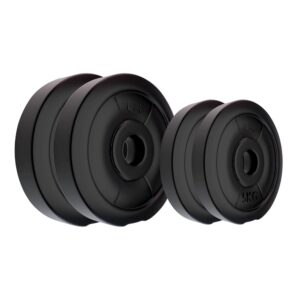Kore RW PVC Plate-30KG (5 KG X 2 + 10 KG X 2) Weight Plate, Black