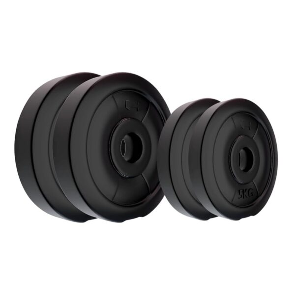 Kore RW PVC Plate-30KG (5 KG X 2 + 10 KG X 2) Weight Plate, Black