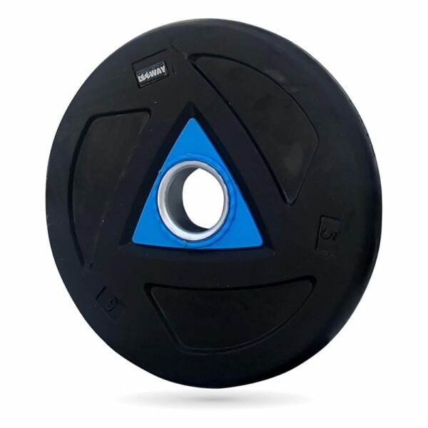 LEEWAY Rubber Weight Plates 5kg x 2 (Total 10kg) – 51mm Hole Diameter – Olympic Bar Compatible – Heavy-Duty Gym Plates for Home Workout, Strength Training & Core Fitness – Floor...