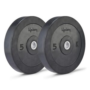 Lifelong Rubber Weight Plates 30mm Dia Set for Weight Lifting, Dumbbell Bars, Strength Training and Home Gym Fitness Workout