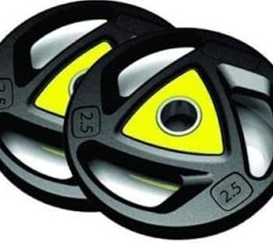 Olympic Barbell Rubber Weight Plates 2.5 KG with 50mm Dia for Home/Gym a Pair of 2.5 KG (Colour may vary)