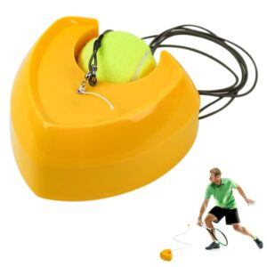 Optifit® Tennis Solo-Training Device with Stringed Tennis Ball Prefilled Iron Weighted Base Design Tennis Trainer Equipment Starters Solo Training Outdoor Sport Tennis Training...