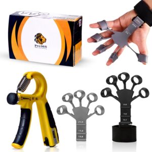 PRO365 Premium Hand Gripper Combo| Counter Meter| Finger Gripper| For Forearm| Viens| Fingers |ABS Material| 1 Year Brand Warranty|