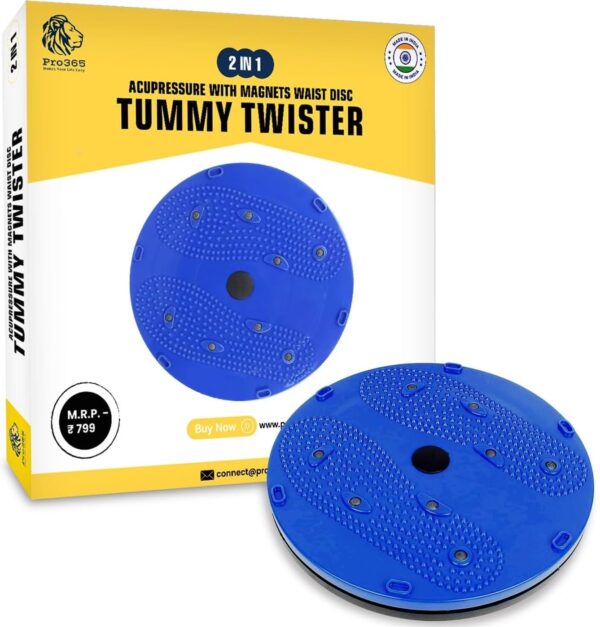 PRO365 Waist Disc Twist Boards Acupressure| Magnets Reflexology | 6 Months Manufacturer Warranty | Slimming Abdominal 5 in 1| Tummy Twister|