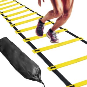Serveuttam Agility Ladder 8 Meter Speed Training Ladder with 16 Adjustable Rungs, for Soccer, Football, Sports Training - Includes Heavy Duty Carry Bag Speed Ladder (Multicolor)...