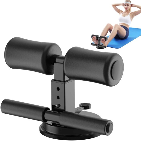 SILENCIO Sit-Up Bar With Foam Handle and Rubber Suction Seat Up Fitness Equipment Sit-ups and Push-ups Assistant Device For Weight Lose Gym Workout Abdominal Curl Exercise Work...