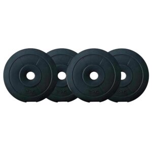 SIMRAN SPORTS Vinyl Coated PVC Dumbbell Plates, 12 Kg Weight Plates, 3Kg X 4 (Black)