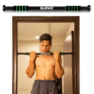 Slovic Door Pull Up Bar for Home Workout [100 Kg Load Capacity]| No Screw pull up bars stand with Anti-Skid Grip [Length 62-100 CM] Gym Equipment for Home Workout |Pull up bar...