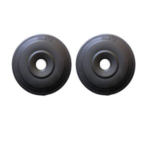 Spanco (1 Kg. X 2) 2 Kg. P.V.C Weight Plates, Filled with Concrete, Vinyl Standard Weights Plates, Set for Weight Lifting, Dumbbell Bars, Strength Training Home Gym Fitness Workout